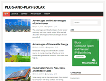 Tablet Screenshot of plug-and-play-solar.com